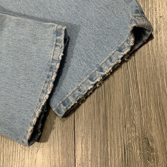 Massimo Dutti Light Wash Straight Leg High Rise 100% Cotton Jeans size 6 NWT - Picture 5 of 13